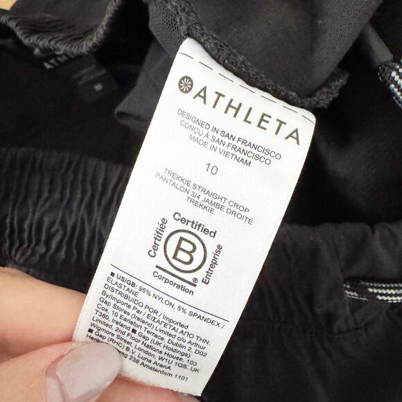 ATHLETA Trekkie Straight Crop Pants Black 10 - Picture 9 of 10